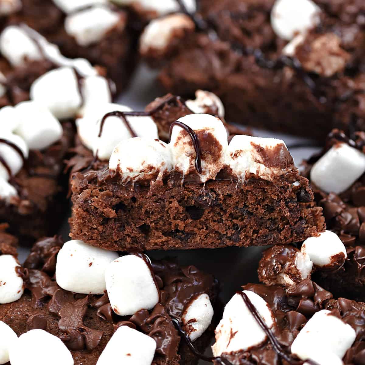 Peppermint Hot Chocolate Brownies