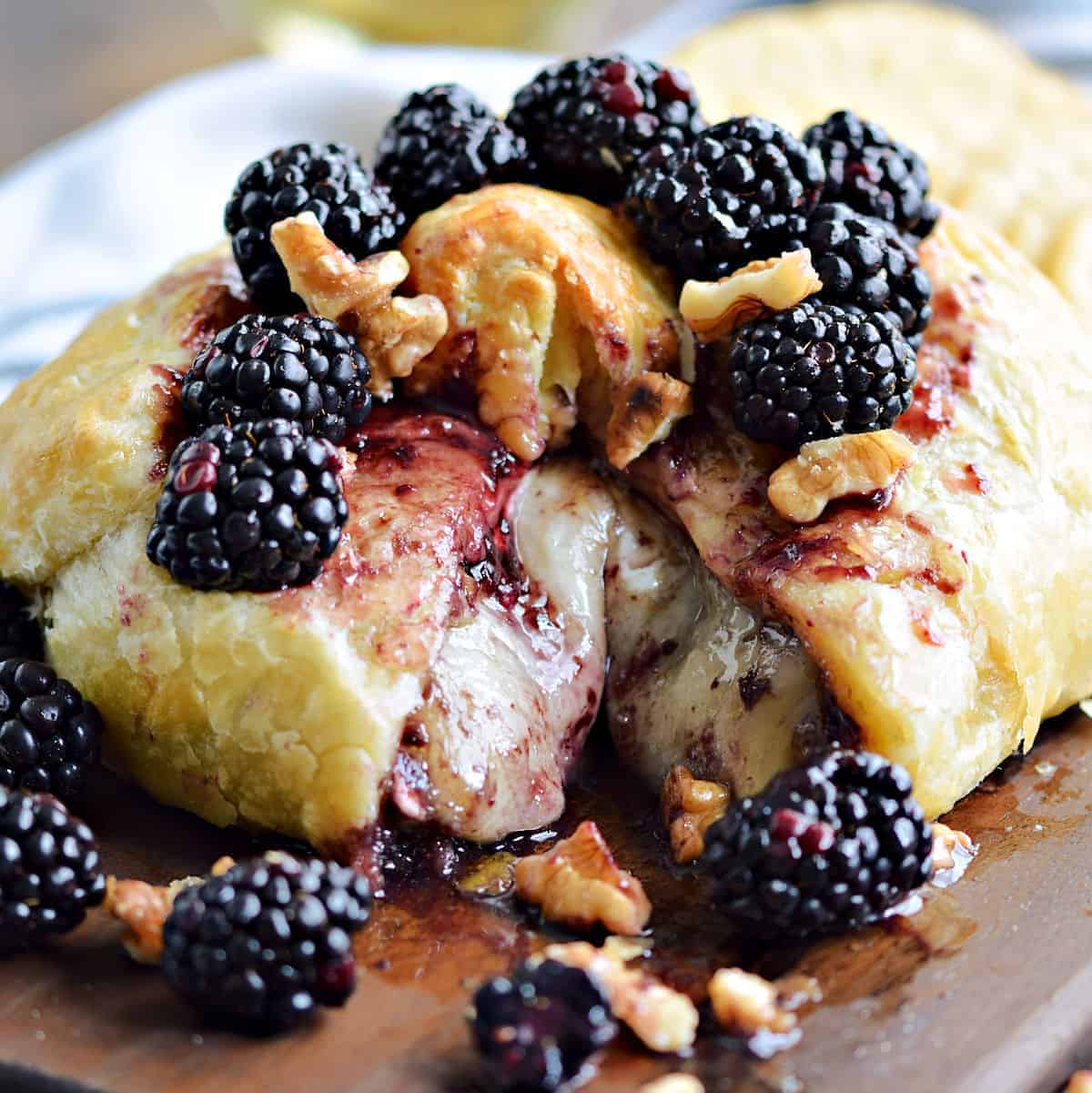 Blackberry Walnut Baked Brie