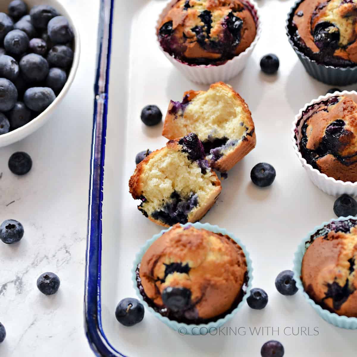 Air Fryer Blueberry Muffins