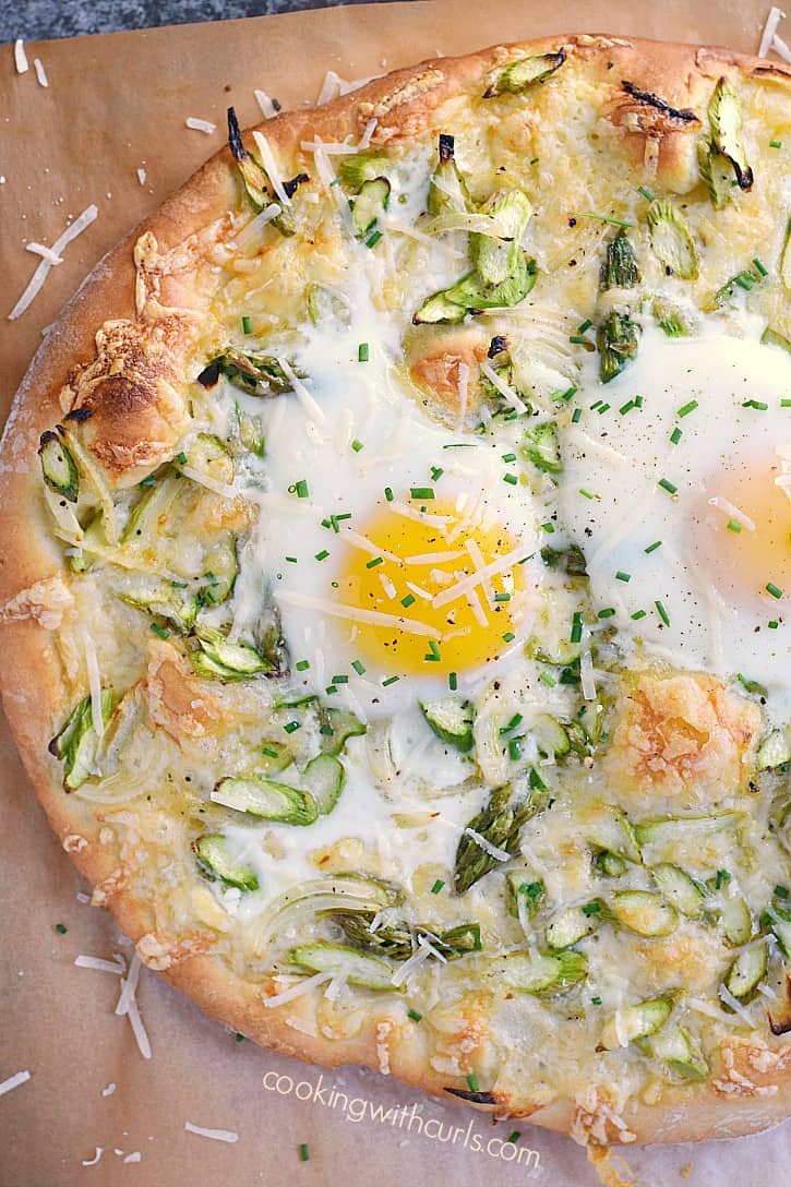 Asparagus Brunch Pizza