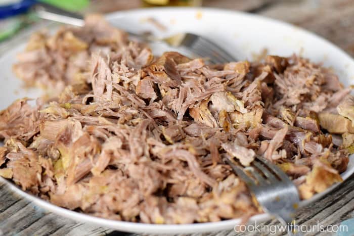 Instant Pot Ancho-Orange Pulled Pork shred cookingwithcurls.com