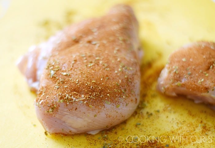 seasoned chicken breasts.