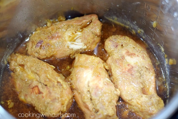 Instant Pot Teriyaki Chicken done cookingwithcurls.com