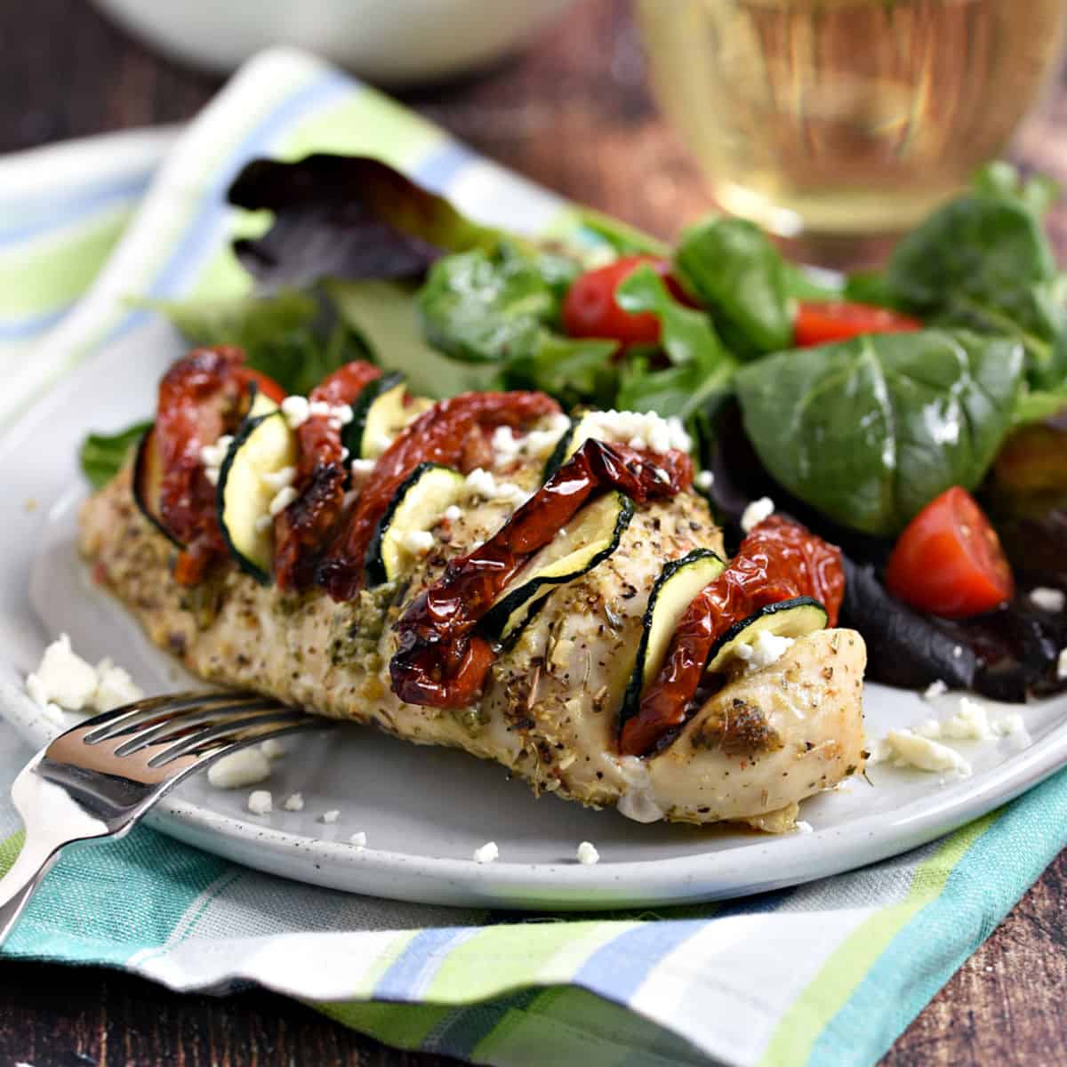 Mediterranean Hasselback Chicken