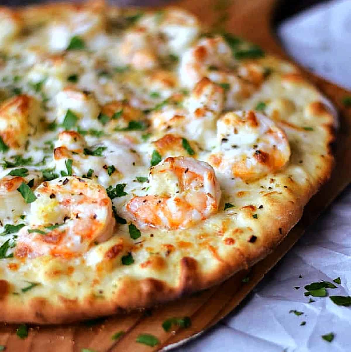 Shrimp Scampi Pizza