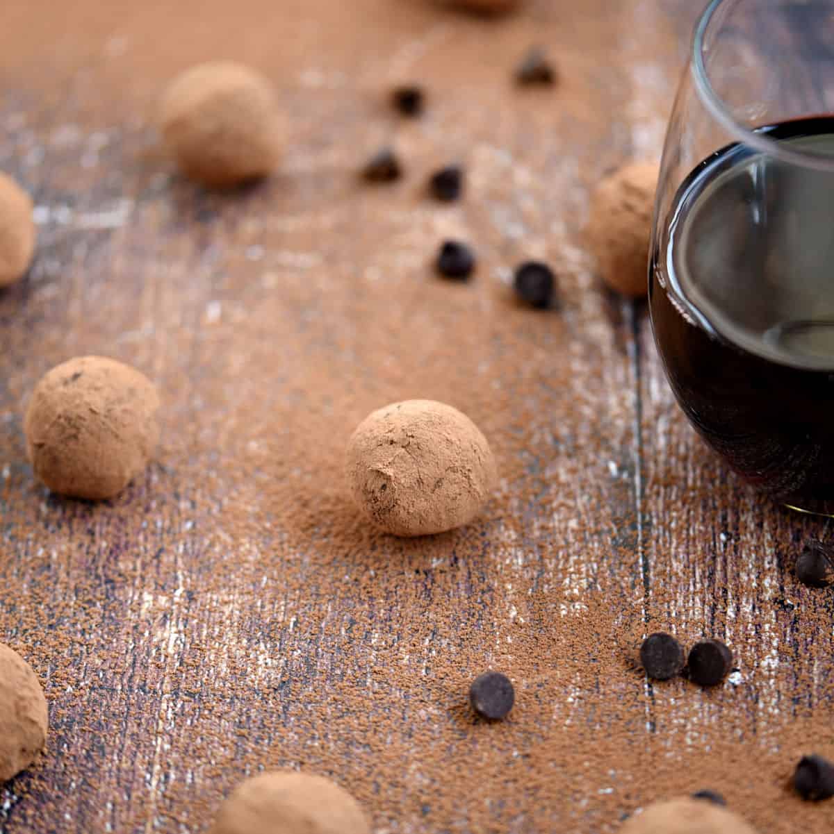 Red Wine Chocolate Truffles