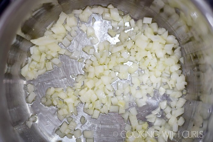 Sauté onions in oil.