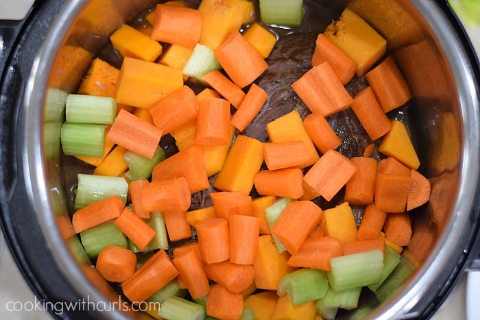 Simple Pot Roast with Carrots and Squash veggies cookingwithcurls.com