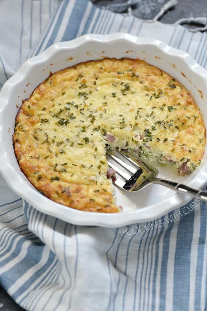 Crustless Ham and Cheese Quiche